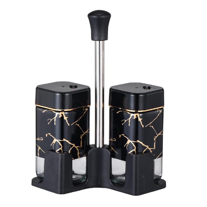 Pagardinimo indelis, sandarus drėgmei atsparus buitinis besisukantis prieskonių butelis, didelės talpos nešiojamas stiklinis prieskonių butelis, virtuvės reikmenys