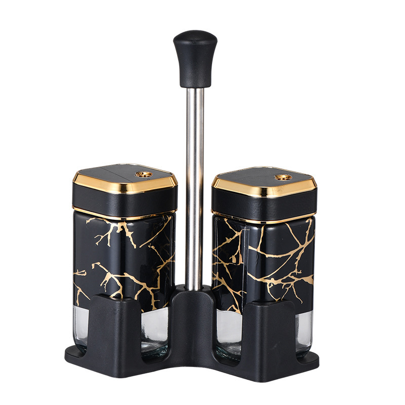 Pagardinimo indelis, sandarus drėgmei atsparus buitinis besisukantis prieskonių butelis, didelės talpos nešiojamas stiklinis prieskonių butelis, virtuvės reikmenys