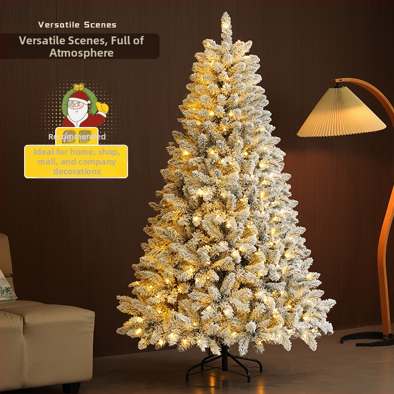 Коледна декорация за дома Advanced Sense Нов пакет за криптиране на Flocking със светлини Коледна елха Креативна рокля