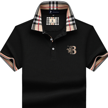 Paul férfi hajtókás pamut póló nyári új üzleti hétköznapi bő rövid ujjú férfi póló divatos