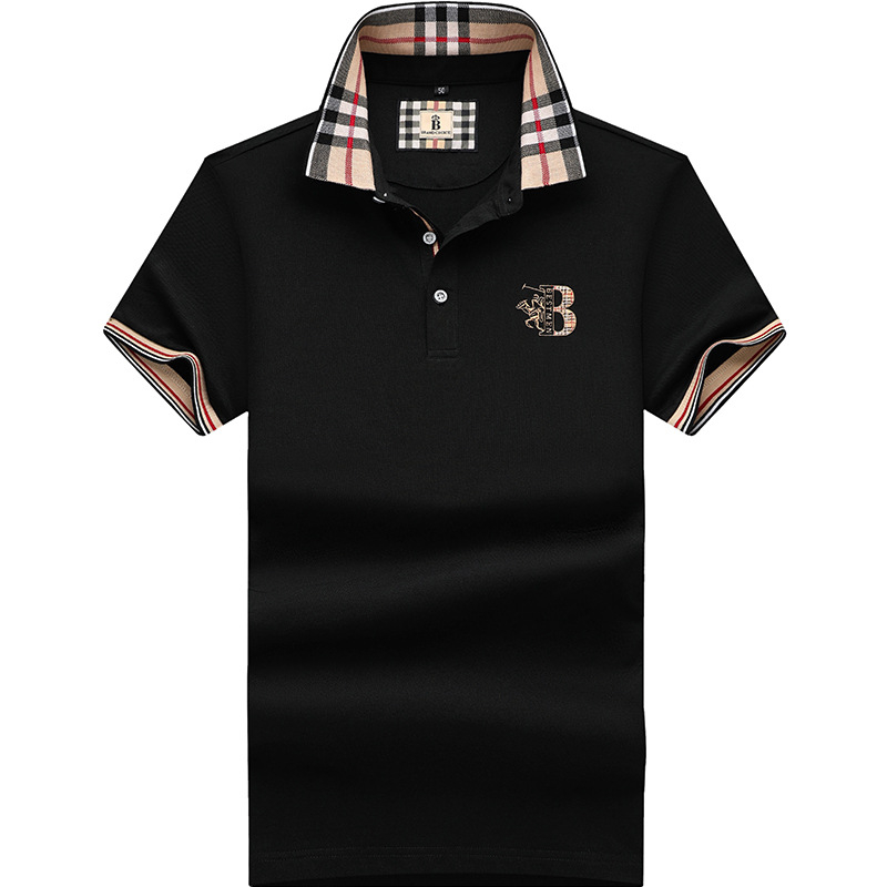 Paul férfi hajtókás pamut póló nyári új üzleti hétköznapi bő rövid ujjú férfi póló divatos