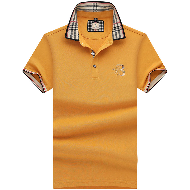 Paul férfi hajtókás pamut póló nyári új üzleti hétköznapi bő rövid ujjú férfi póló divatos