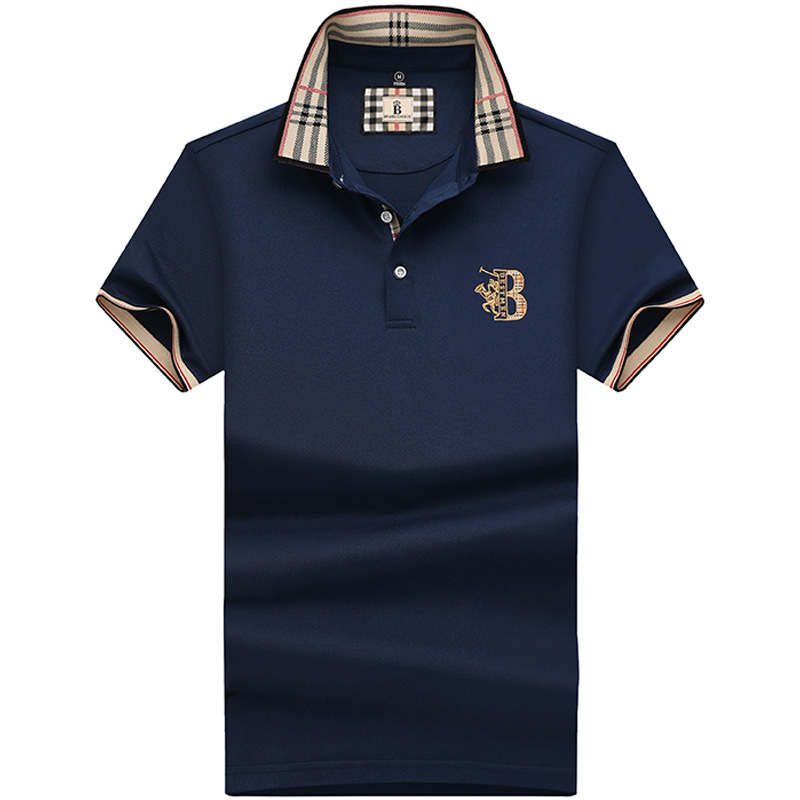 Paul férfi hajtókás pamut póló nyári új üzleti hétköznapi bő rövid ujjú férfi póló divatos