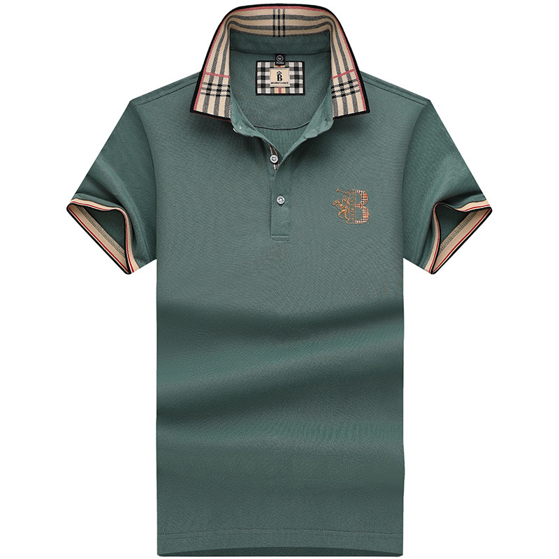 Paul férfi hajtókás pamut póló nyári új üzleti hétköznapi bő rövid ujjú férfi póló divatos