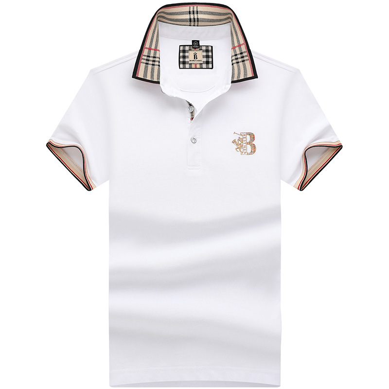 Paul férfi hajtókás pamut póló nyári új üzleti hétköznapi bő rövid ujjú férfi póló divatos