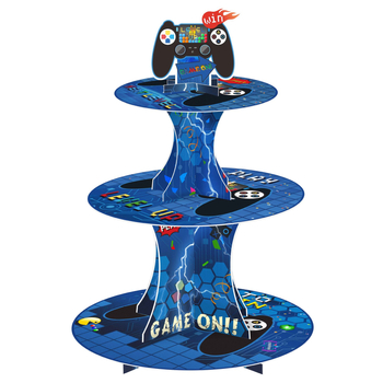 Koogialus paberist kolmekihiline sünnipäevapeo loominguline koogialuse kaunistus koomiksi merineitsi pulmamagustoidulaud