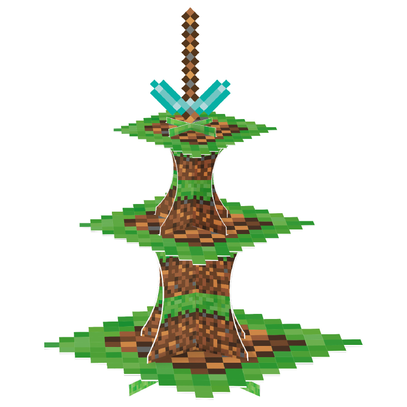 Koogialus paberist kolmekihiline sünnipäevapeo loominguline koogialuse kaunistus koomiksi merineitsi pulmamagustoidulaud