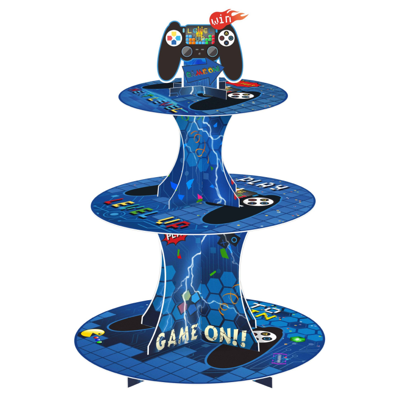 Koogialus paberist kolmekihiline sünnipäevapeo loominguline koogialuse kaunistus koomiksi merineitsi pulmamagustoidulaud