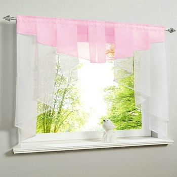 Europietiško stiliaus paprastos užuolaidos, nešiojamos strypo tipo, sulankstomo voko tipo, daugiaspalvio siuvinėto lango ekrano, paprasto didelio tankio trilono siūlų