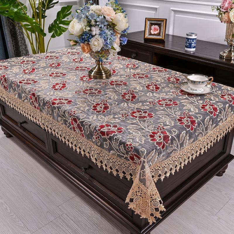 Amazon határokon átnyúló téglalap alakú terítő háztartási szövet csipke dohányzóasztal szekrény porálló huzat tálalószekrény szekrényhuzat szövet