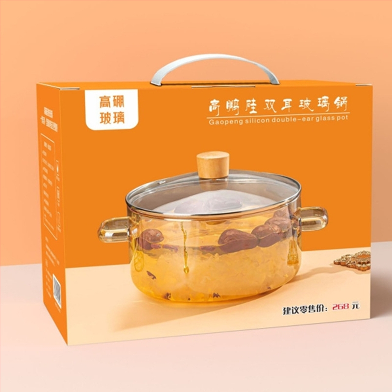 „Creative Bear“ dvigubos ausys sriubos puodas dryžuotas puodas stiklinis permatomas sveikatos puodas elektrinė keraminė viryklė šildomas greito paruošimo makaronų dubenėlis pieno puodas