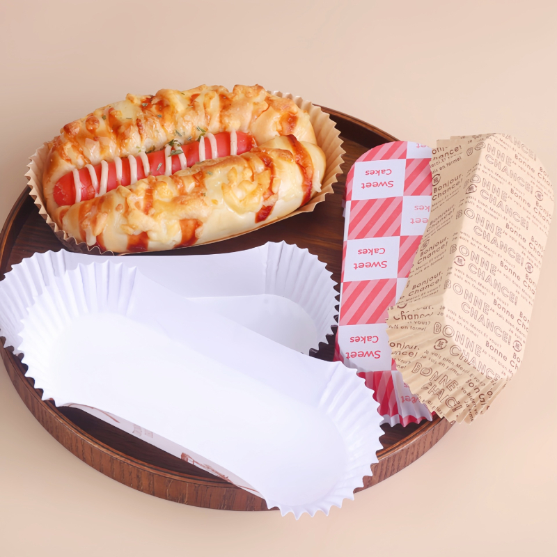 Kõrge temperatuurikindel küpsetuspaadi kujuline vorstikott hot dog vorstikott õlipaberi hoidik leivapõhi ananassikotiga kaetud õlipaberist tass