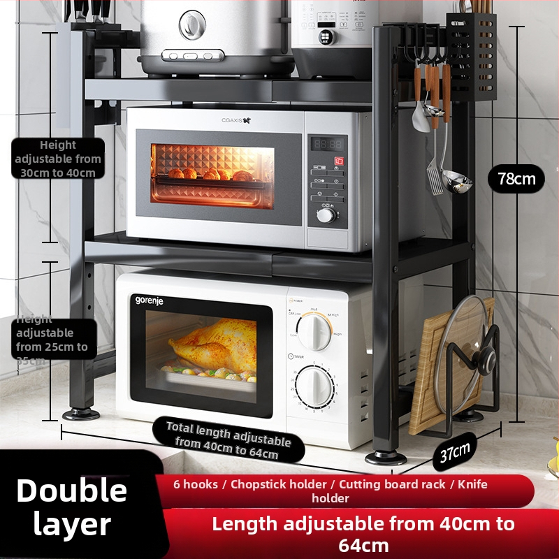 Köögiriiuli poe juhataja soovitab sissetõmmatavat paksendatud paksendatud köögilaua riisipliidi veekeetja mikrolaineahju riiulit