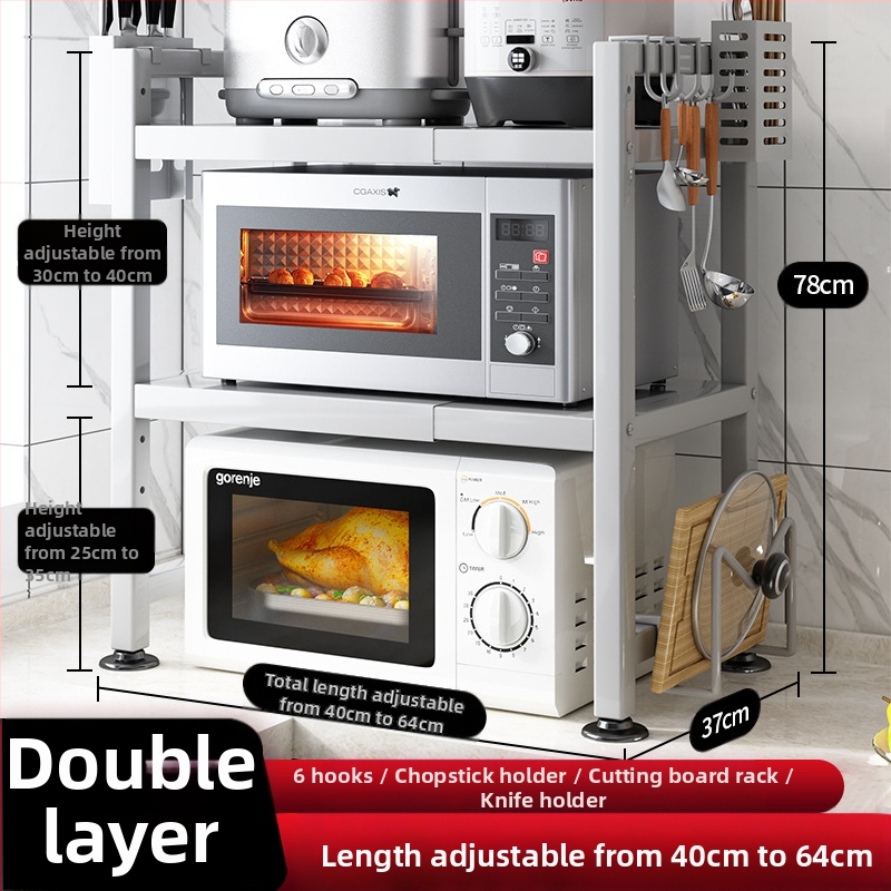 Köögiriiuli poe juhataja soovitab sissetõmmatavat paksendatud paksendatud köögilaua riisipliidi veekeetja mikrolaineahju riiulit