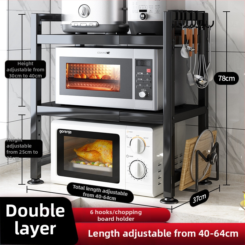 Köögiriiuli poe juhataja soovitab sissetõmmatavat paksendatud paksendatud köögilaua riisipliidi veekeetja mikrolaineahju riiulit