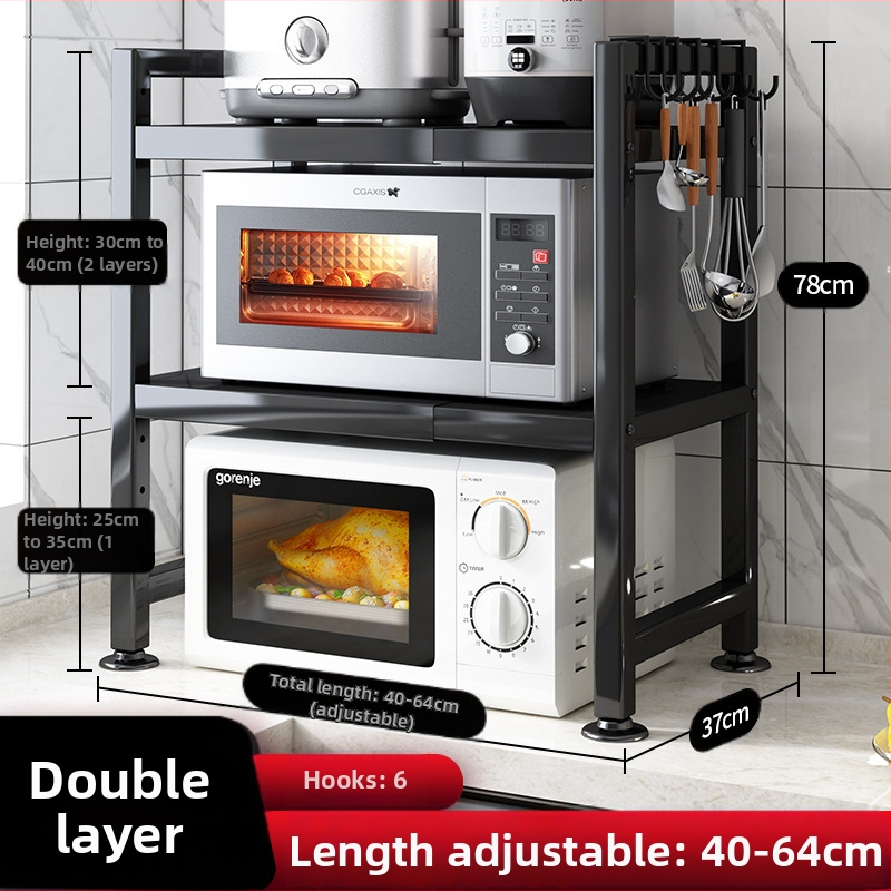 Köögiriiuli poe juhataja soovitab sissetõmmatavat paksendatud paksendatud köögilaua riisipliidi veekeetja mikrolaineahju riiulit