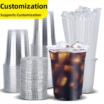 [Pritaikyta] 98 kalibro vienkartiniai kavos puodeliai, šalto gėrimo puodeliai, didelio skaidrumo, naminių gyvūnėlių gėrimų puodeliai, nepralaidūs išsinešimui.