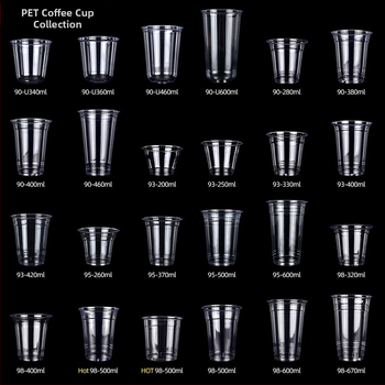 [Pritaikyta] 98 kalibro vienkartiniai kavos puodeliai, šalto gėrimo puodeliai, didelio skaidrumo, naminių gyvūnėlių gėrimų puodeliai, nepralaidūs išsinešimui.