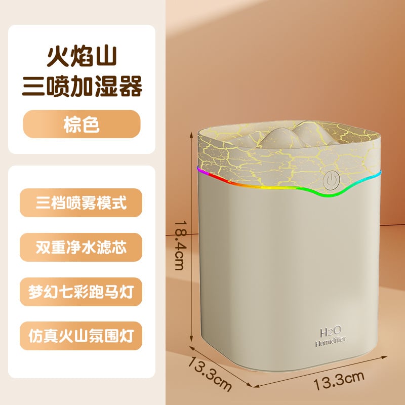 Umidificator de aer USB nou, pulverizator de ceață cu trei duze, umidificator de cameră cu aer condiționat pentru biroul de acasă