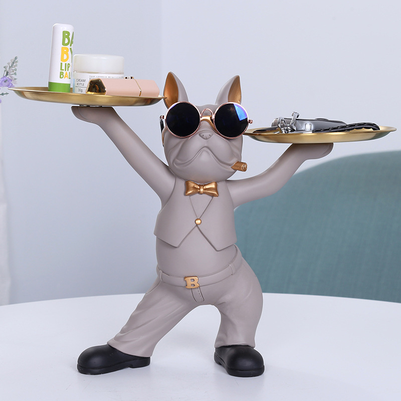 Nordic Light luksuslik buldogialus, telekapp, elutoa lauakaunistused, loomingulised kaunistused, veranda hoiustamise kingitused