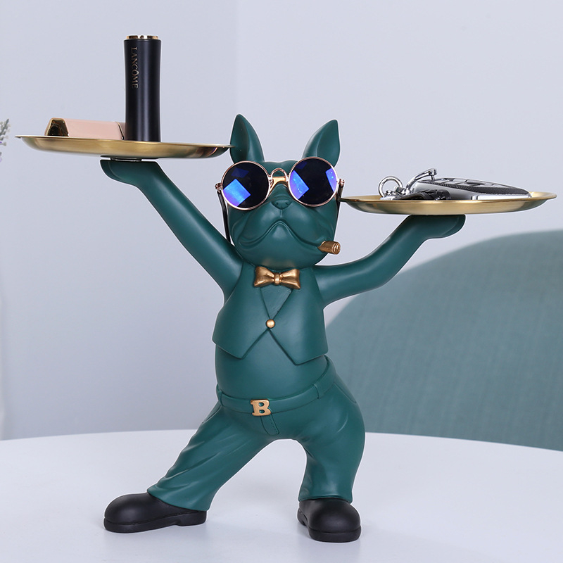 Nordic Light luksuslik buldogialus, telekapp, elutoa lauakaunistused, loomingulised kaunistused, veranda hoiustamise kingitused