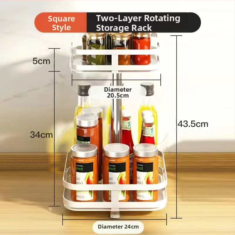 Virtuvės pasukamas prieskonių laikymo stovas, stalviršio kampinis pagardų aliejus, druskos padažas, acto butelis, stiklainis, daugiasluoksnis laikymo stovas