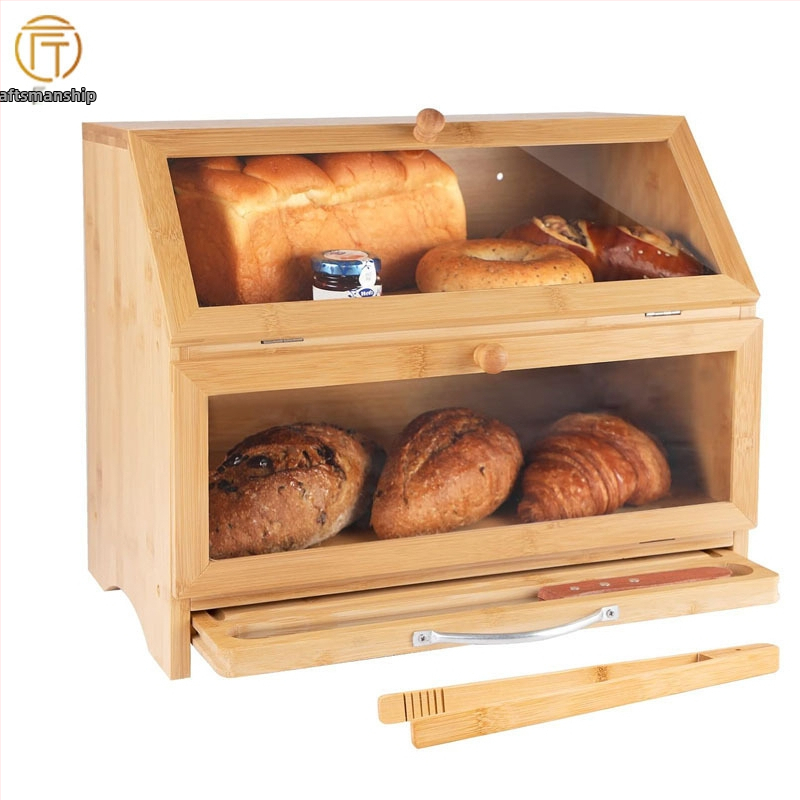 Laos Leivakast Köögileti Bambusest Leivakast Suure Mahtuvusega Leivaanum Aknaga Leivariiuliga