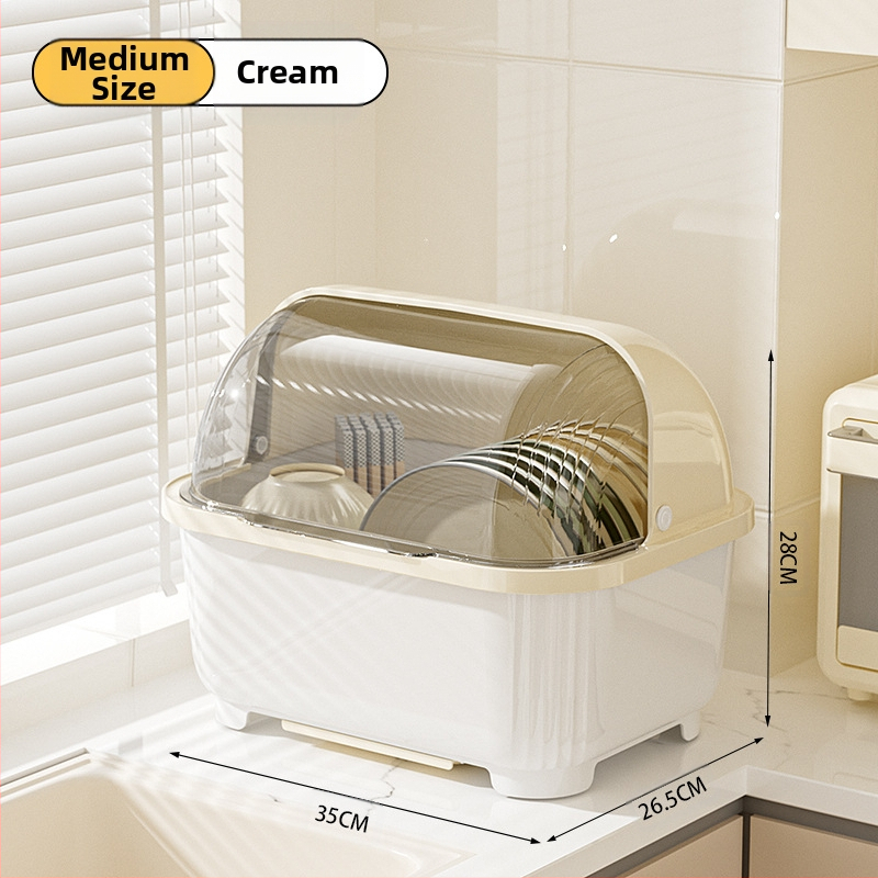 Átlátszó tál- és evőpálcika-tároló doboz fedéllel, csepegtetőtartó tálakhoz és tányérokhoz, konyhai edénytároló állvány, szekrény