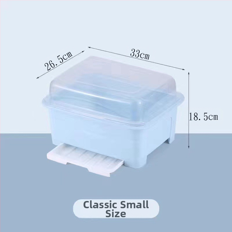 Átlátszó tál- és evőpálcika-tároló doboz fedéllel, csepegtetőtartó tálakhoz és tányérokhoz, konyhai edénytároló állvány, szekrény