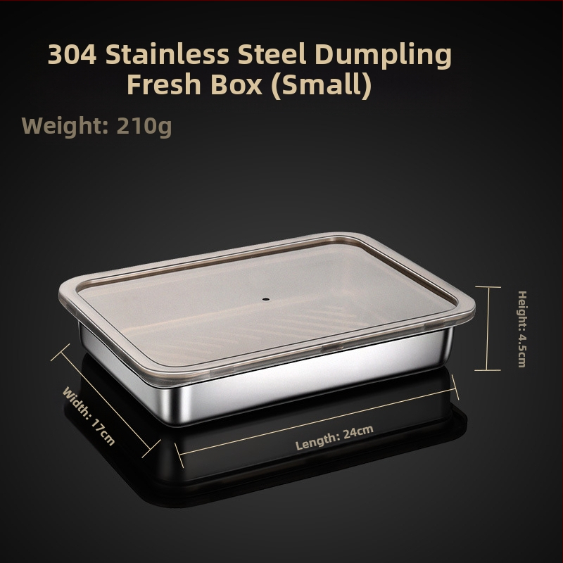 2023 Nova kutija za smrznute knedle od nehrđajućeg čelika 304, kućanski hladnjak, brzo smrznuta kutija za pohranu wonton pladanj
