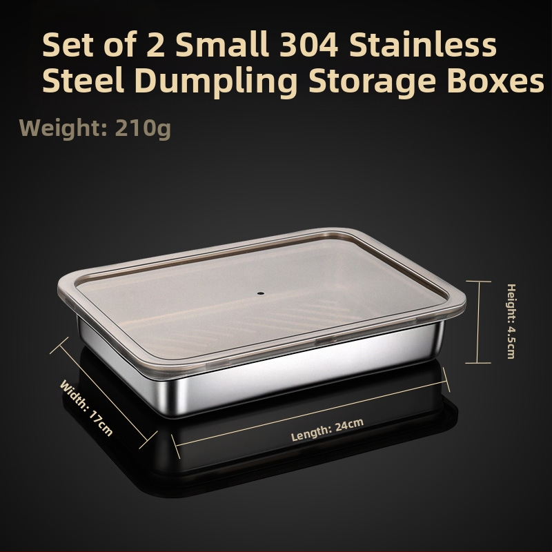 2023 Nova kutija za smrznute knedle od nehrđajućeg čelika 304, kućanski hladnjak, brzo smrznuta kutija za pohranu wonton pladanj