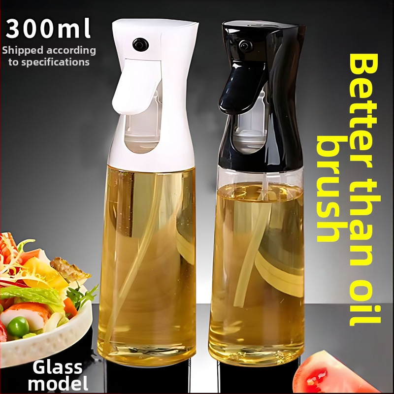 Õlipihustuspudel köögipottidele, söödava oliiviõli pihustuspudel, grillimiseks mõeldud väike klaasist õlivaba õlipott