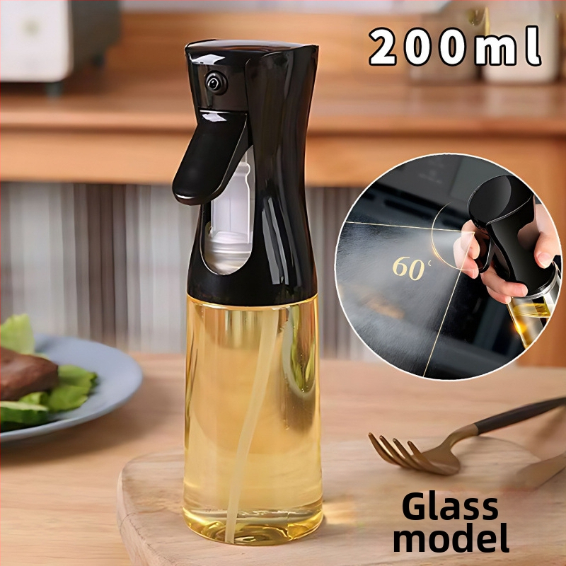 Õlipihustuspudel köögipottidele, söödava oliiviõli pihustuspudel, grillimiseks mõeldud väike klaasist õlivaba õlipott