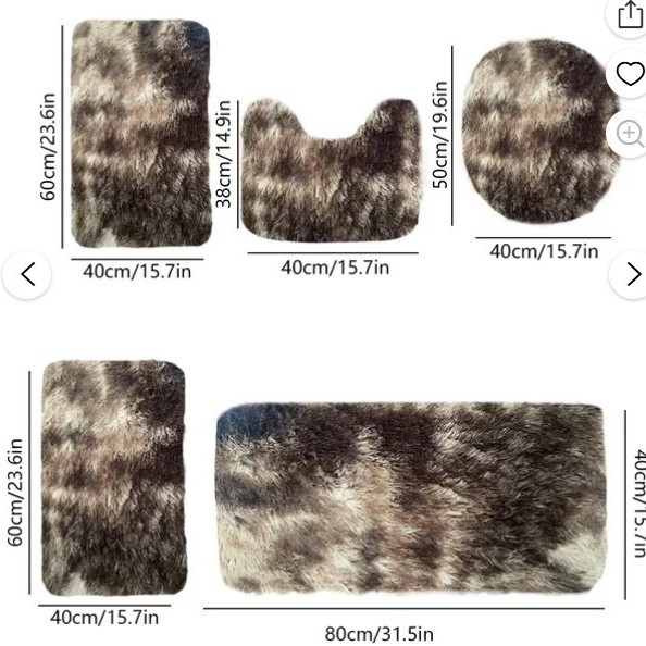 Otthon Fürdőszoba Padlószőnyeg Hálószoba Nappali Éjjeliszoba Háztartás Ötrészes Szőnyegkészlet Fürdőszoba Selyem Gyapjú Szőnyeg Foltálló Könnyen Tisztítható Szőnyeg