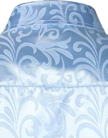 Πουκάμισα από μετάξι με κουμπιά και μοτίβο Paisley για άνδρες, μονόχρωμο πουκάμισο με στάμπα, κομψά πουκάμισα για άνδρες