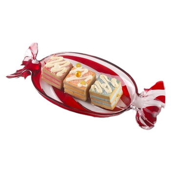 Spalvota stiklinė vaisių lėkštė Kūrybinga saldainių formos išdavimo lėkštė Saldainių lėkštė Namų apyvokos kambario džiovintų vaisių lėkštė Maisto lėkštė Vaisių lėkštė