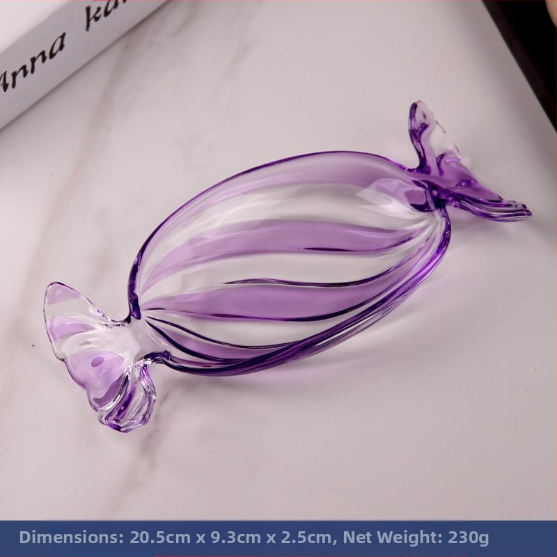 Spalvota stiklinė vaisių lėkštė Kūrybinga saldainių formos išdavimo lėkštė Saldainių lėkštė Namų apyvokos kambario džiovintų vaisių lėkštė Maisto lėkštė Vaisių lėkštė