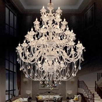 Prantsuse kreemjas kristalllühtri elutoa lamp söögitoa magamistoa kodulamp atmosfääriline luksuslik Euroopa stiilis villa esiku lamp