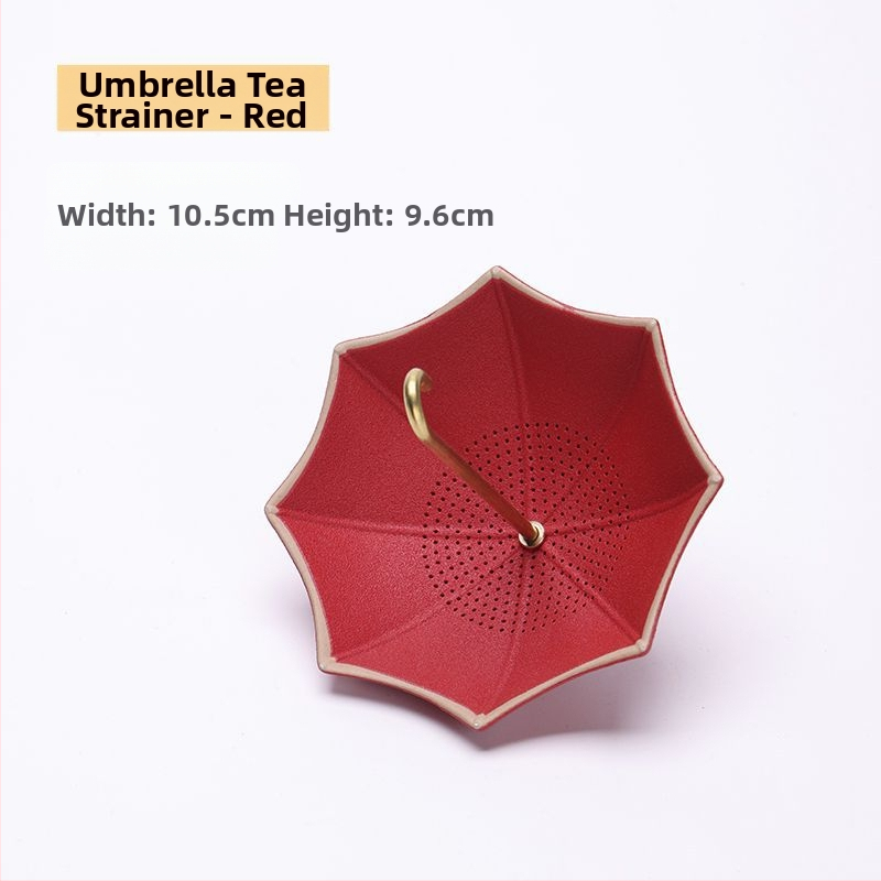 Kūrybingas mėlynas ir gėlėtas skėtis su arbatos nuotėkiu arbatos filtras keraminis arbatos filtras arbatos ceremonijos aksesuarai arbatos staliukas arbatos stalo dekoracijos papuošalai