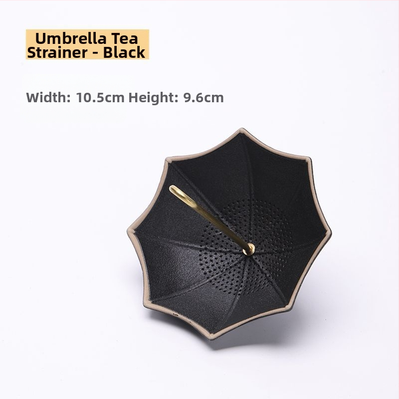 Kūrybingas mėlynas ir gėlėtas skėtis su arbatos nuotėkiu arbatos filtras keraminis arbatos filtras arbatos ceremonijos aksesuarai arbatos staliukas arbatos stalo dekoracijos papuošalai