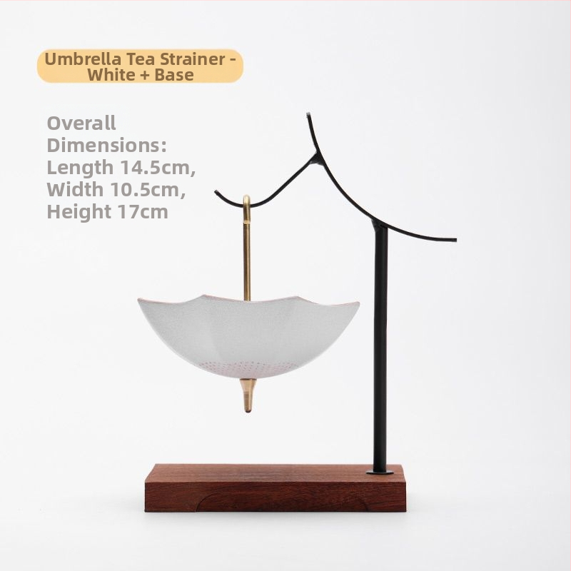 Kūrybingas mėlynas ir gėlėtas skėtis su arbatos nuotėkiu arbatos filtras keraminis arbatos filtras arbatos ceremonijos aksesuarai arbatos staliukas arbatos stalo dekoracijos papuošalai