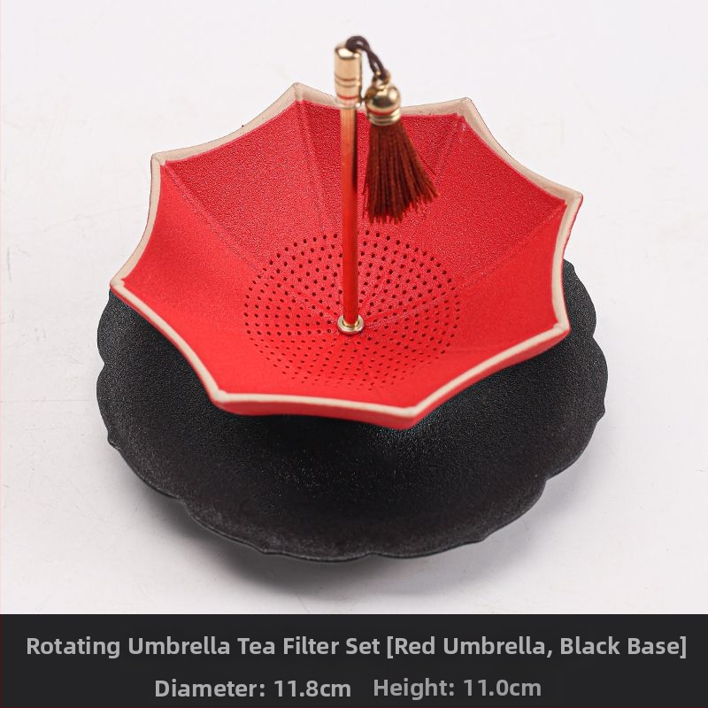 Kūrybingas mėlynas ir gėlėtas skėtis su arbatos nuotėkiu arbatos filtras keraminis arbatos filtras arbatos ceremonijos aksesuarai arbatos staliukas arbatos stalo dekoracijos papuošalai