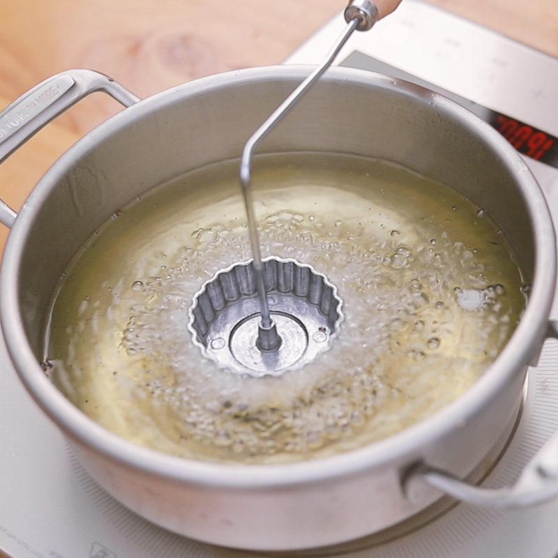 Διασυνοριακό κράμα αλουμινίου τηγανητό καλούπι λάδι ανάχωμα κέικ γαρίδας ραπανάκι τεμαχισμένο κουτάλι σνακ τηγανητά καλούπι εργαλεία ψησίματος κουζίνας