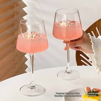 Ins Style Retro üvegpohár Bár koktélpohár Martini pohár Gyümölcsboros pohár Különleges pohár Borospohár