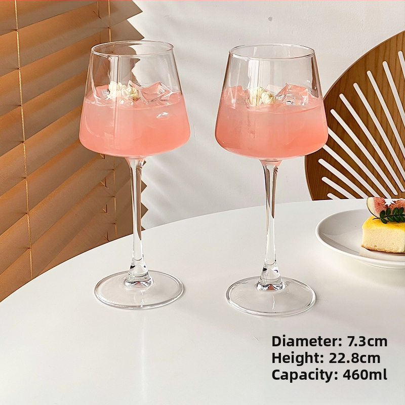 Ins Style Retro üvegpohár Bár koktélpohár Martini pohár Gyümölcsboros pohár Különleges pohár Borospohár