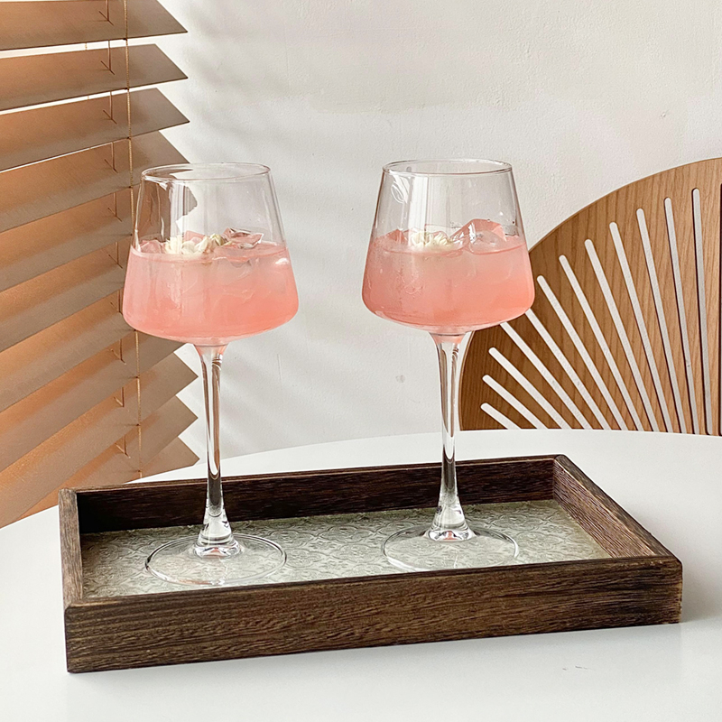 Ins Style Retro üvegpohár Bár koktélpohár Martini pohár Gyümölcsboros pohár Különleges pohár Borospohár