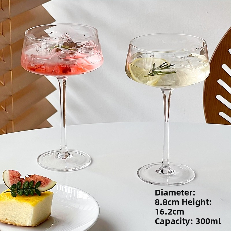 Ins Style Retro üvegpohár Bár koktélpohár Martini pohár Gyümölcsboros pohár Különleges pohár Borospohár