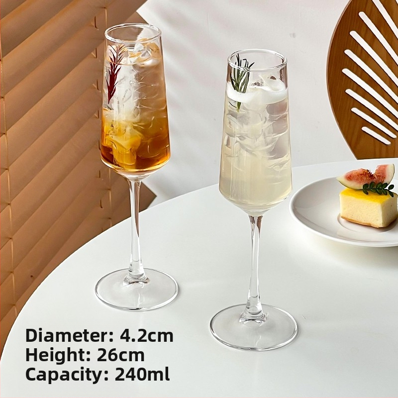 Ins Style Retro üvegpohár Bár koktélpohár Martini pohár Gyümölcsboros pohár Különleges pohár Borospohár