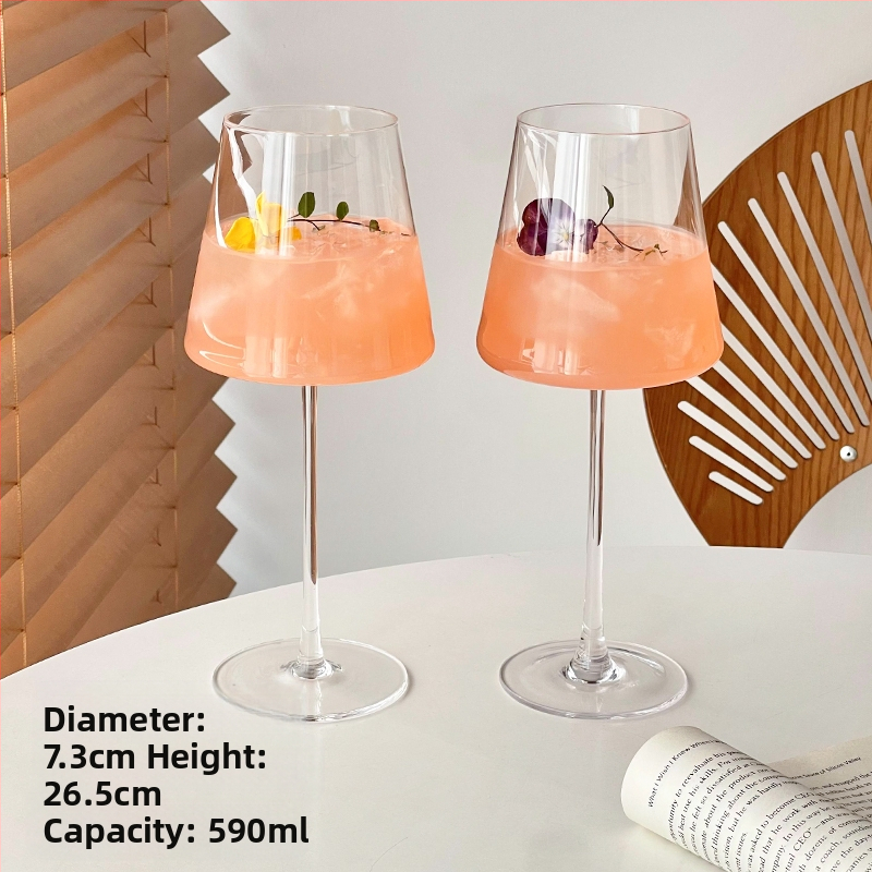 Ins Style Retro üvegpohár Bár koktélpohár Martini pohár Gyümölcsboros pohár Különleges pohár Borospohár