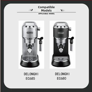 Itališko kavos aparato rankena, kavos masyvo medžio rankena, nerūdijančio plieno, trijų ausų kavos rankena, Delong, dugno neturinti rankena, 51 mm